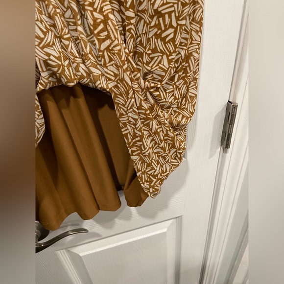 NWT Old Navy Size XL Tan Waist-Defined Sleeveless Tie-Shoulder Mesh Mini Dress - Picture 7 of 15